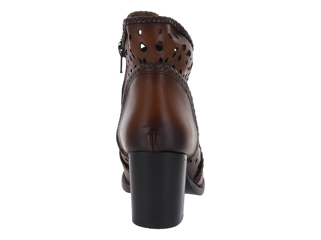 Botines de Piel Café In Moda para Mujer