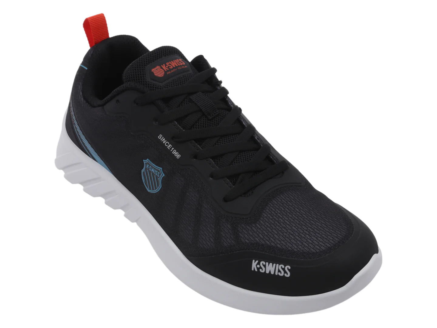 Tenis K Swiss Corel Negro con Azul y Naranja para Hombre