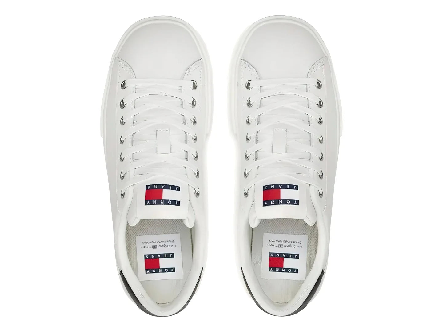 Tenis Tommy Hilfiger Foxing Flatform Blancos para Mujer