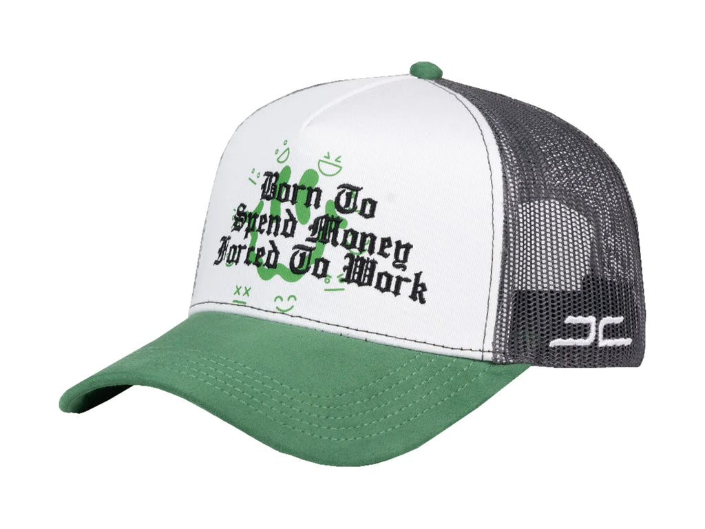 Gorra JC Hats Spend Money Blanco y Verde para Hombre
