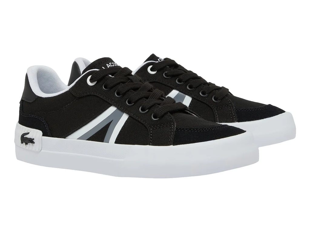Tenis Lacoste Negro y Blanco para Niño