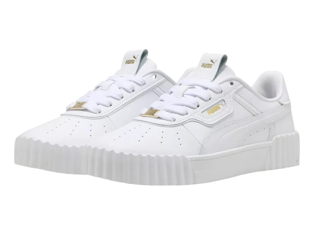 Tenis PUMA Carina 30 Luxe Blanco y Oro para Mujer