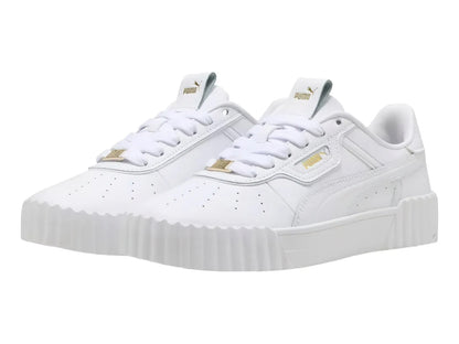 Tenis PUMA Carina 30 Luxe Blanco y Oro para Mujer