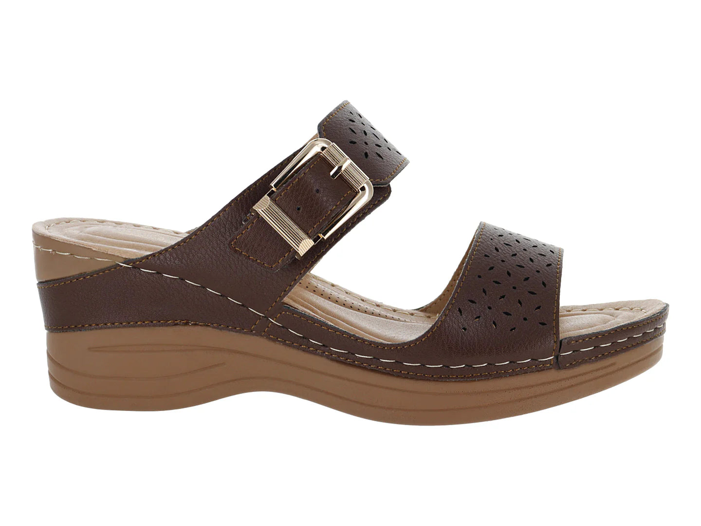 Sandalias Confort Mas Descanso Color Moka para Mujer