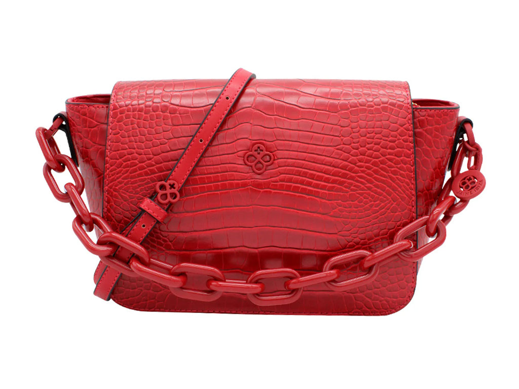 Bolso Jaime Ibiza Rojo Croco para Mujer