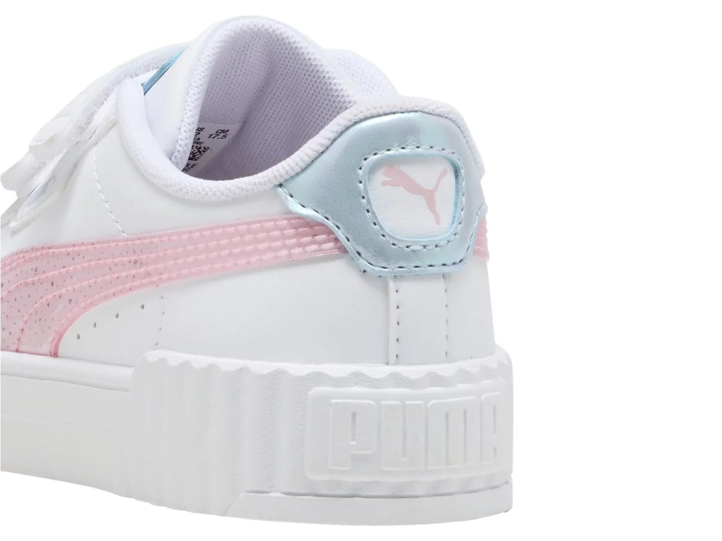 Tenis PUMA Carina 30 Blanco y Rosa para Niña