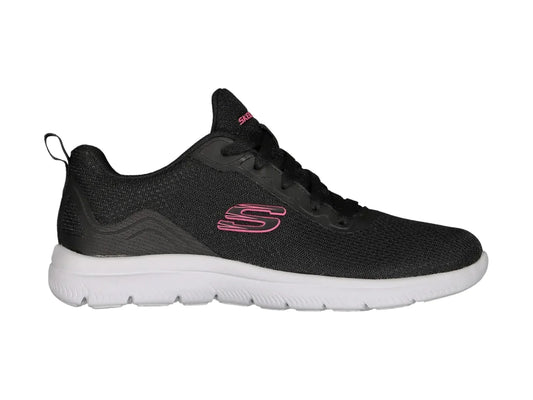 Tenis Skechers Summits Negro con Rosa para Mujer