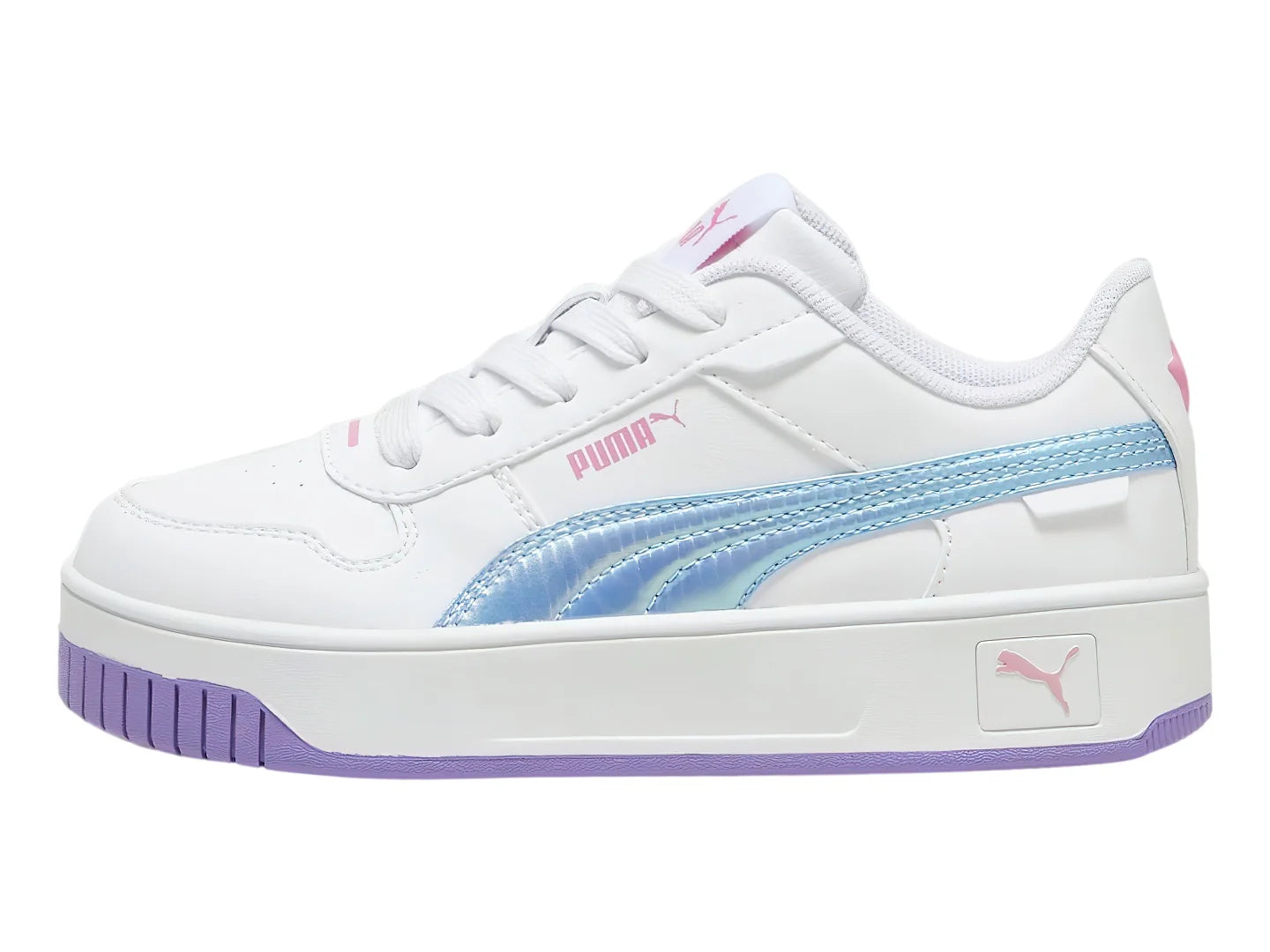 Tenis PUMA Carina Street Bouncy Blanco y Lavanda para Niña