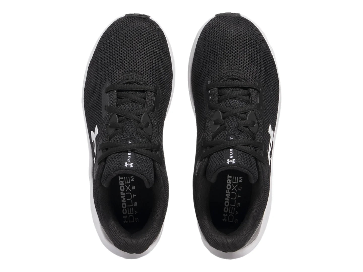 Tenis Under Armour Charged Pursuit 4 Negro y Blanco para Mujer