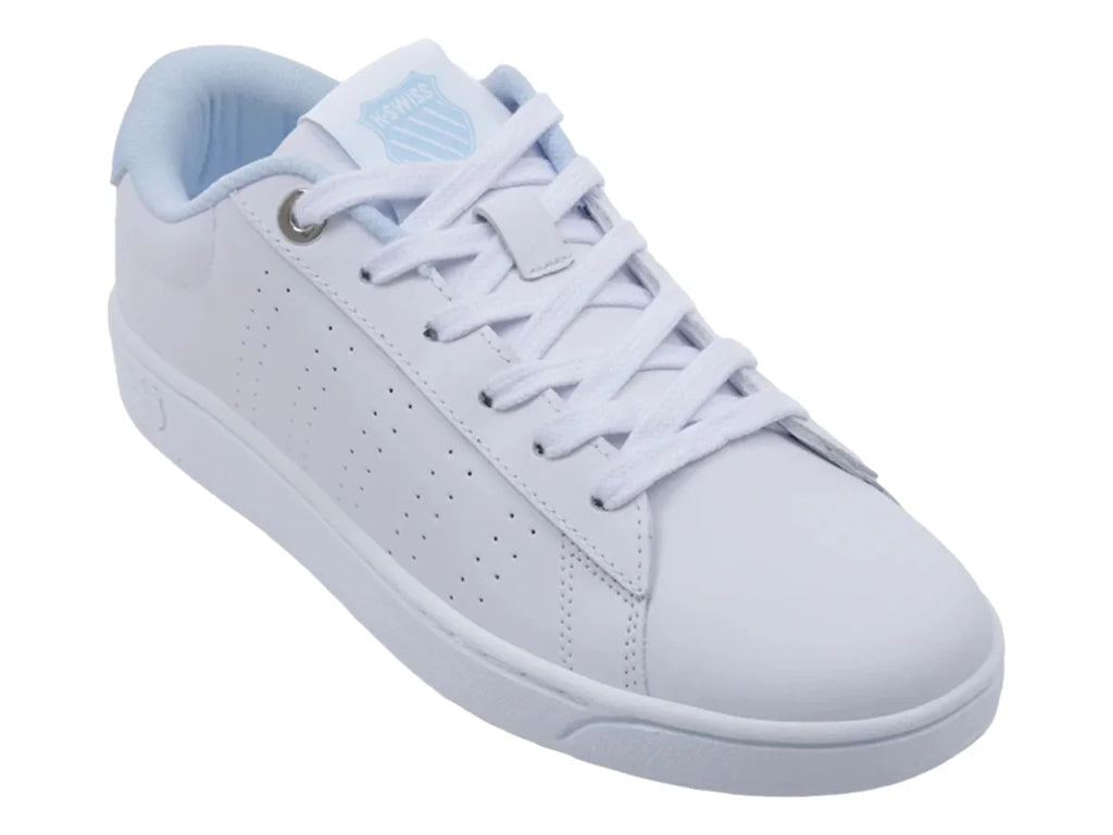 Tenis K Swiss Court Blanco con Azul para Mujer